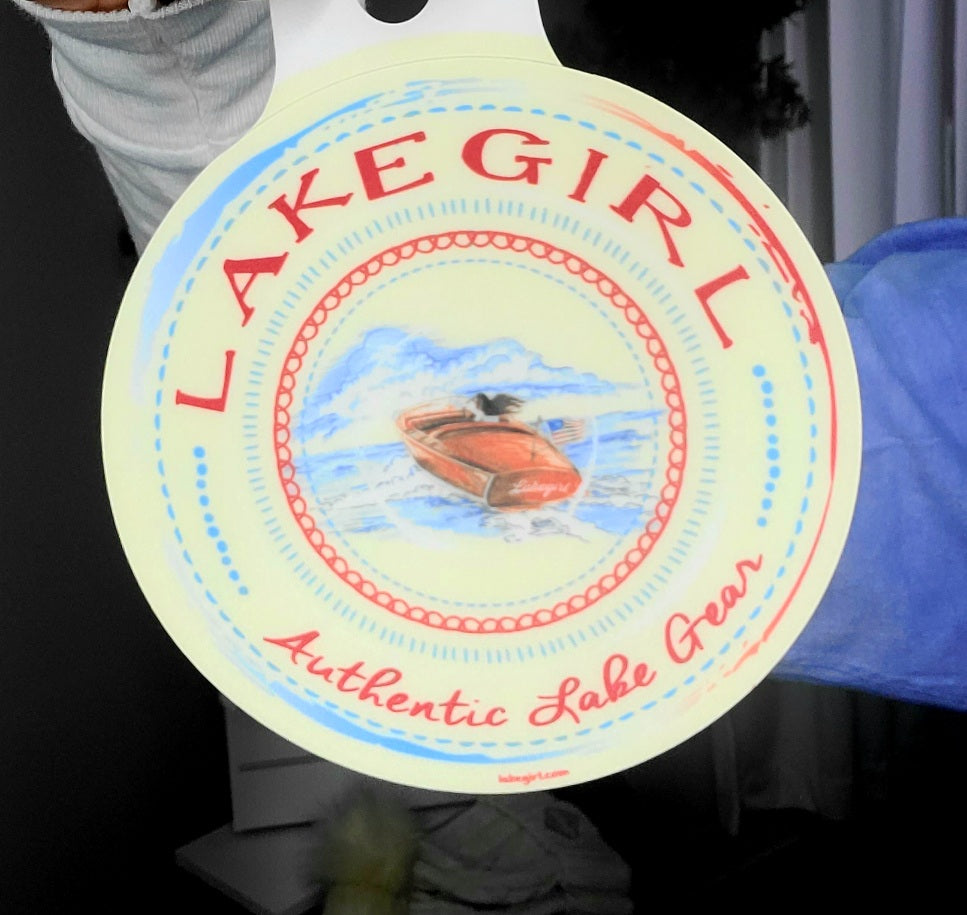 Lakegirl Boater Girl Sticker