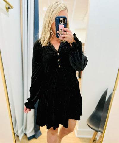 Velvet Dress - Black