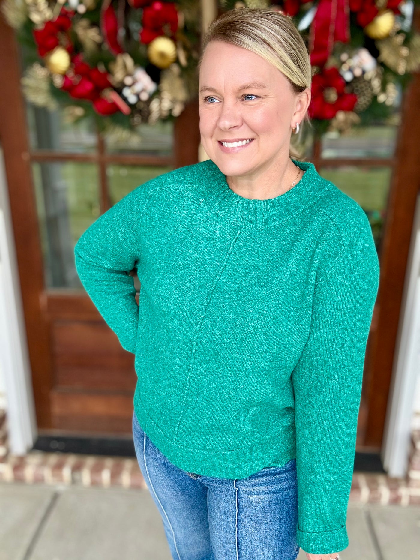 Crewneck Sweater - Dark Jade