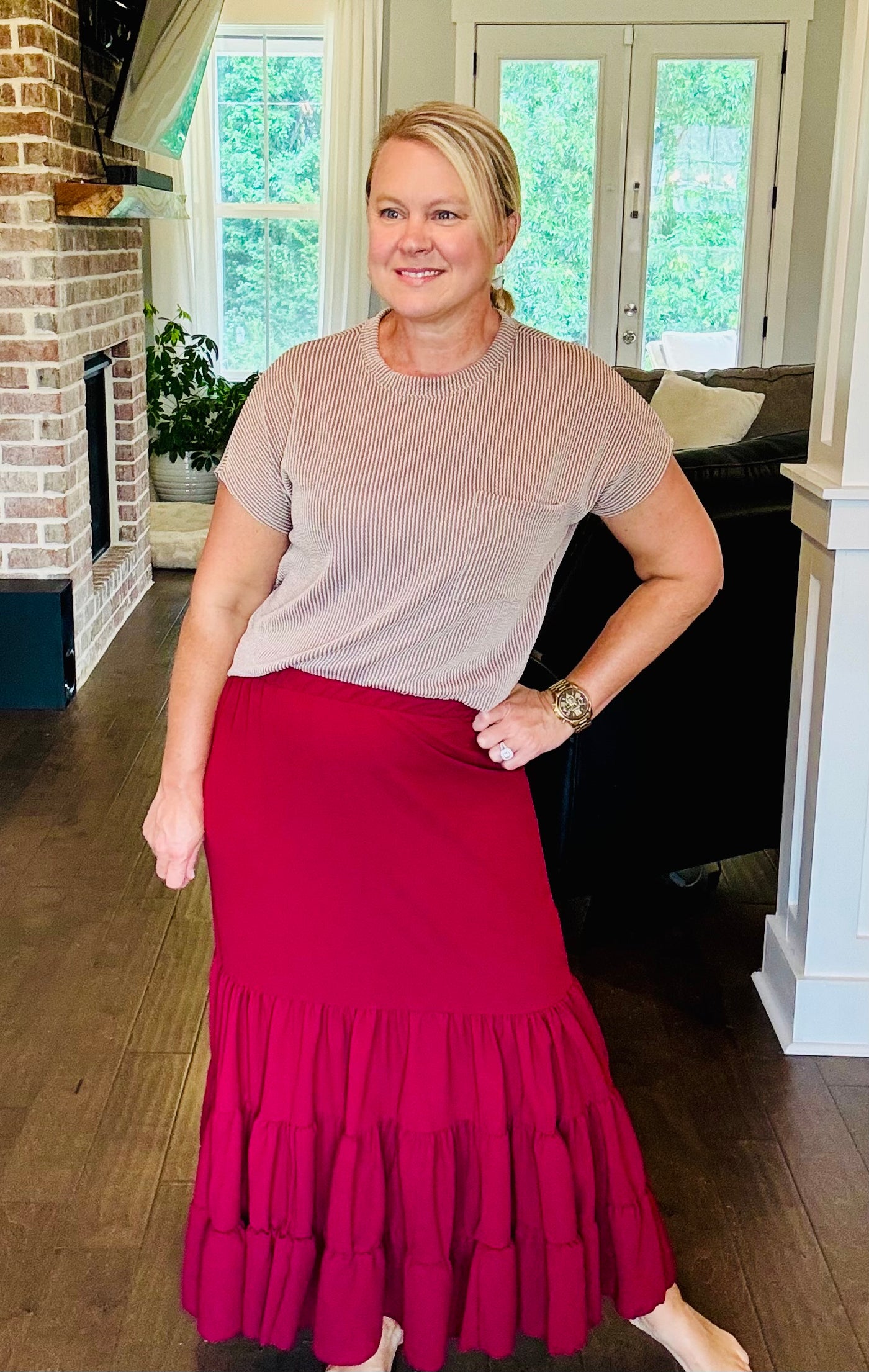 Maxi Skirt - Wine