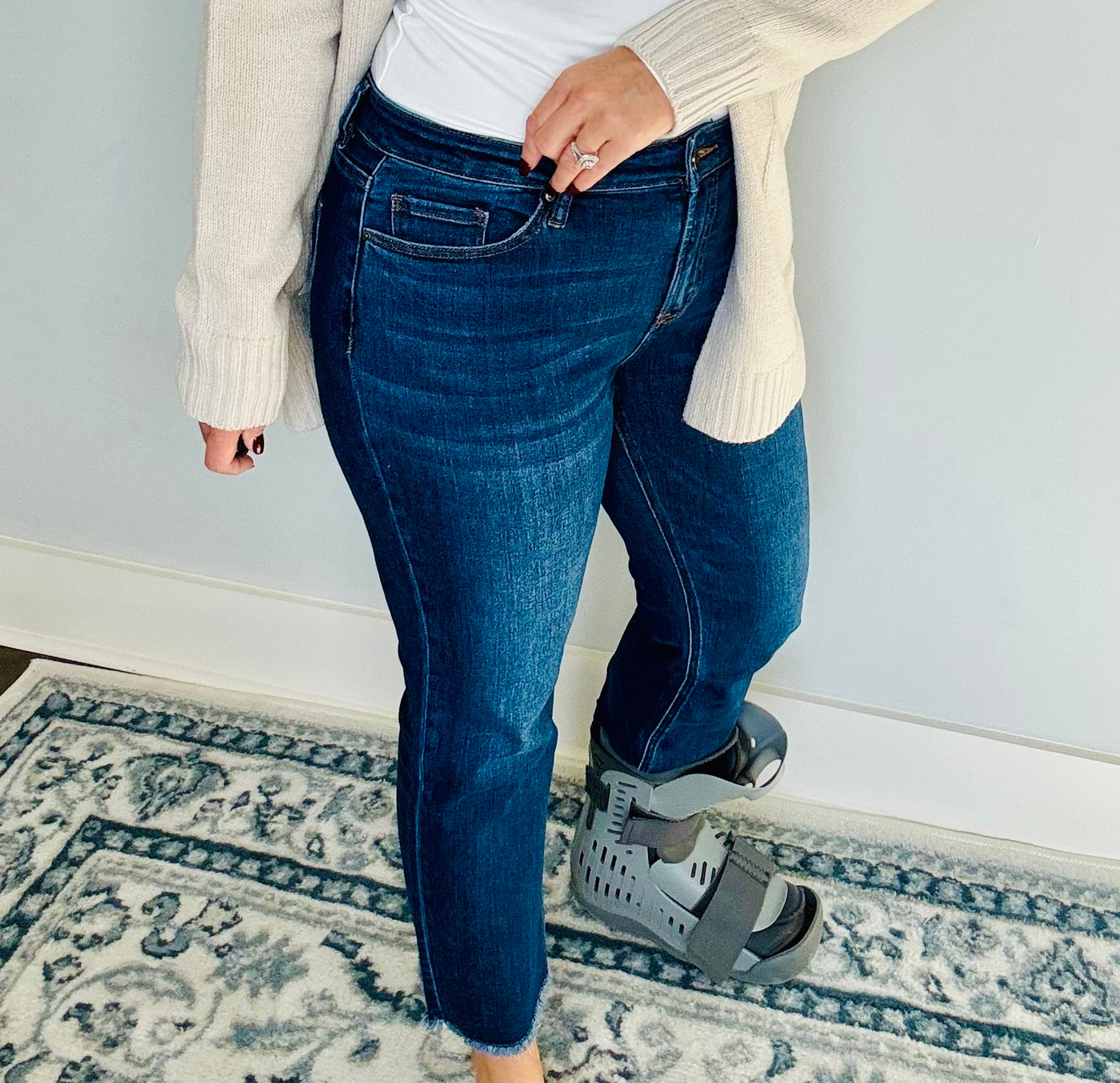 Mica - High Rise Straight Crop Denim
