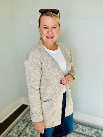 Comfy Cardigan - Heathered Mocha
