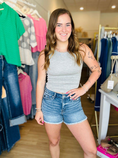 Kancan- High Rise Denim Shorts