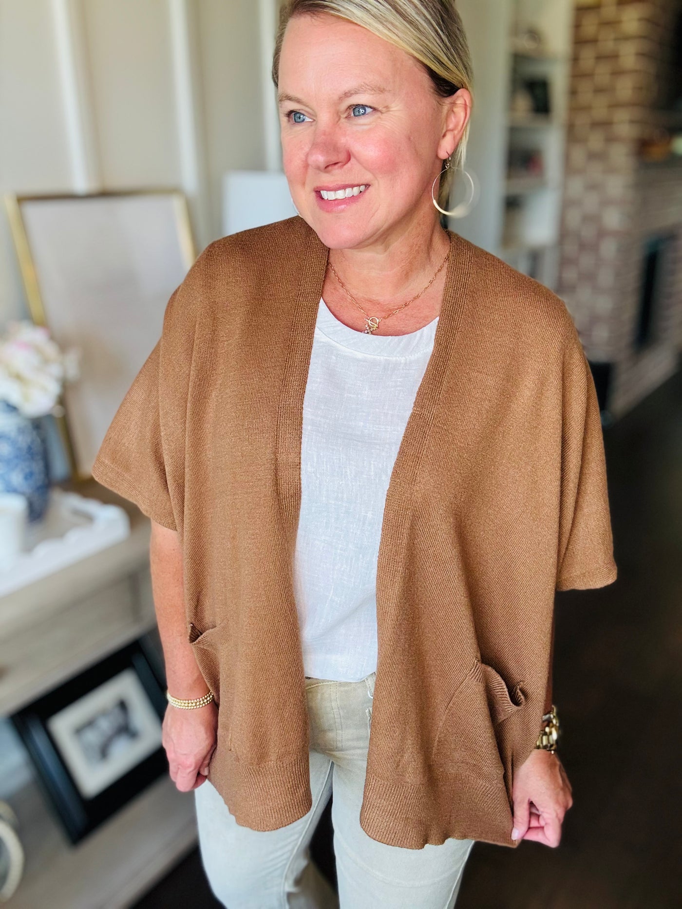 Alani Lightweight Cardigan - Camel