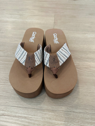 Corkys Take A Dip Sandal - Tan Multi