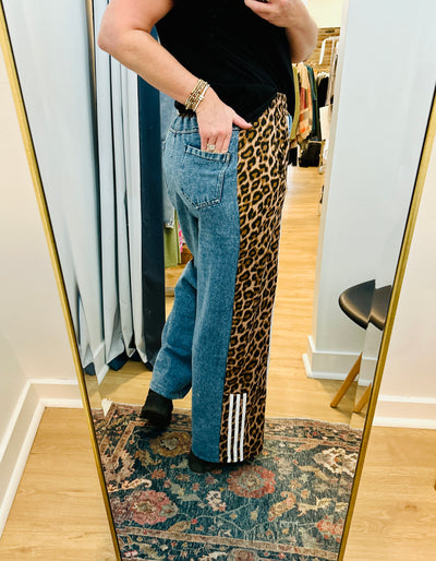 Leopard Straight Leg Jeans