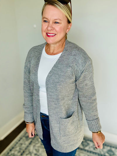 Comfy Cardigan - Heather Grey