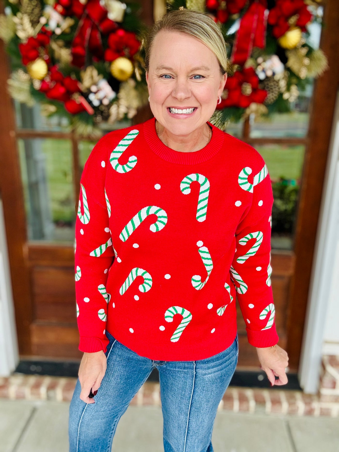 Candycane Sweater - Red