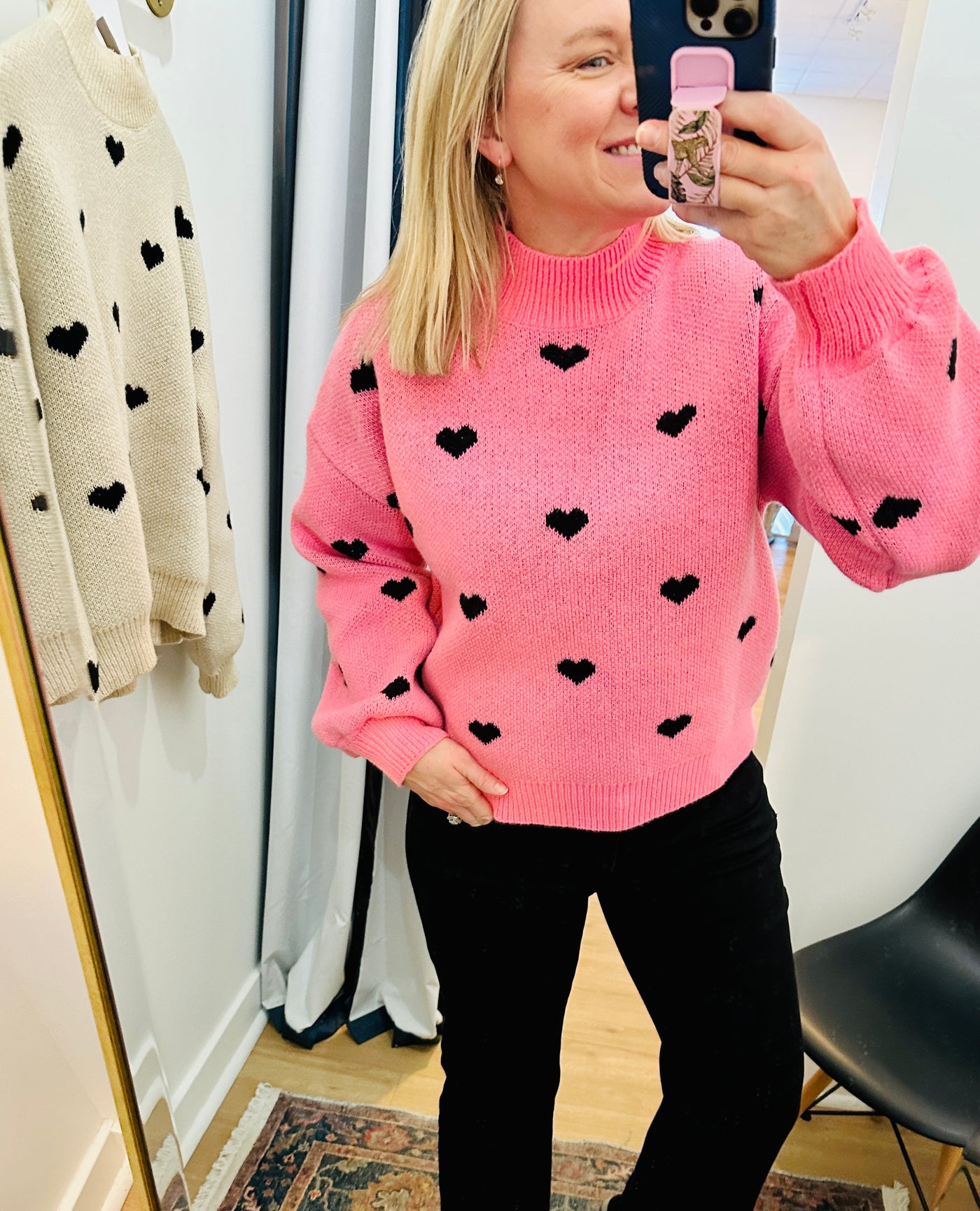 All Hearts Sweater - Pink