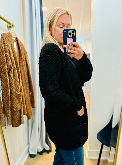 Popcorn Cardigan - Black