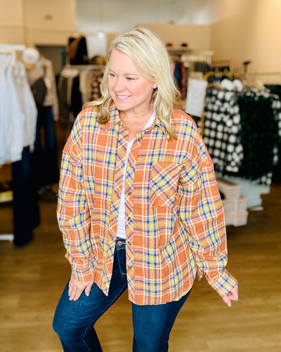 Pumpkin Plaid Oversized