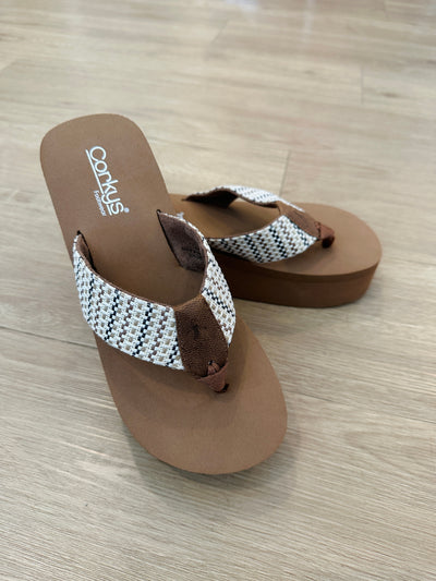 Corkys Take A Dip Sandal - Tan Multi
