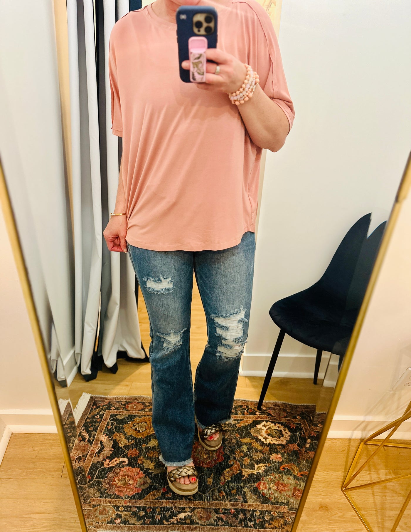 Simply Coral Super Soft Oversized Tee