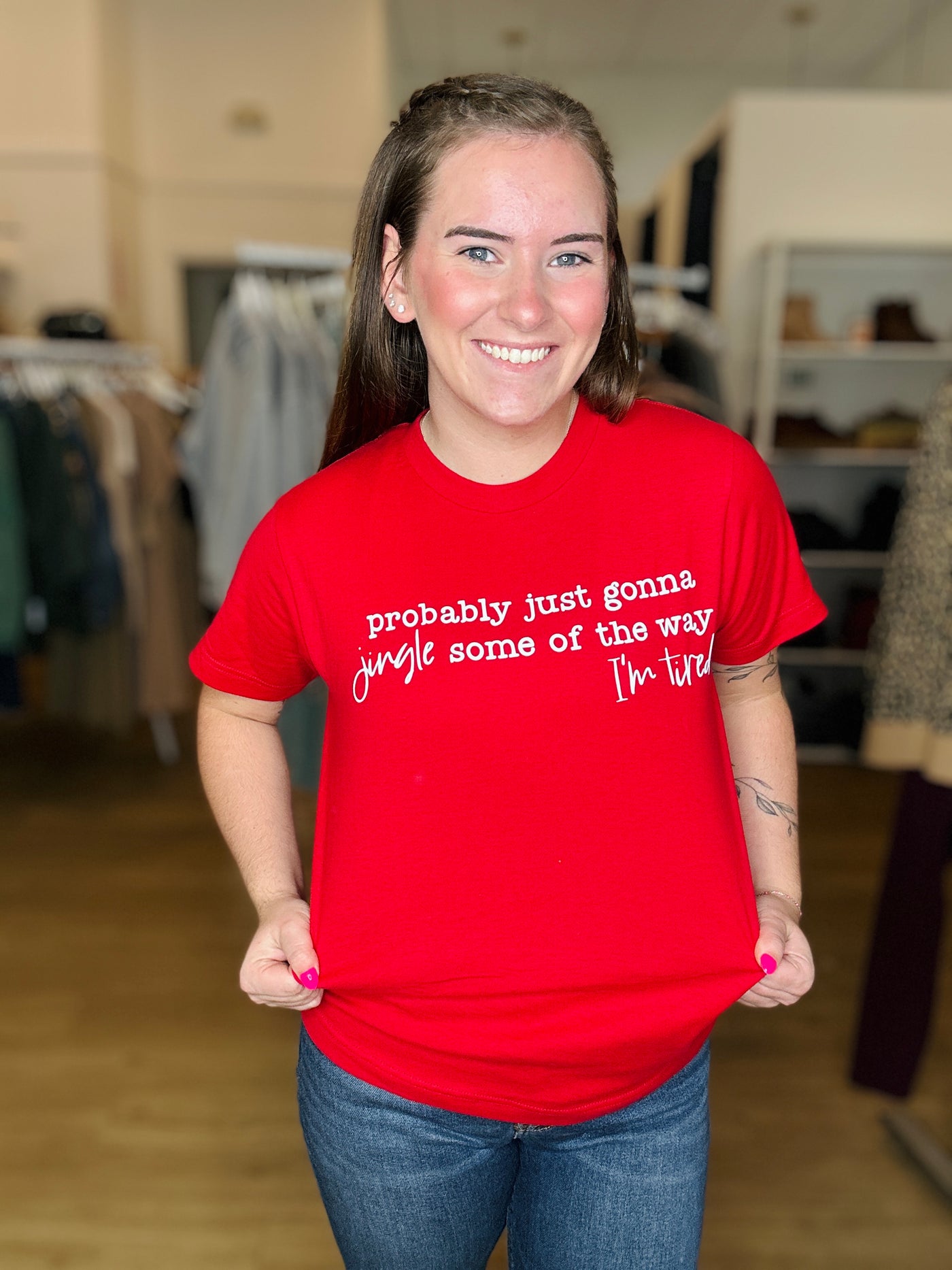 Jingle Some of the Way Tee - Red