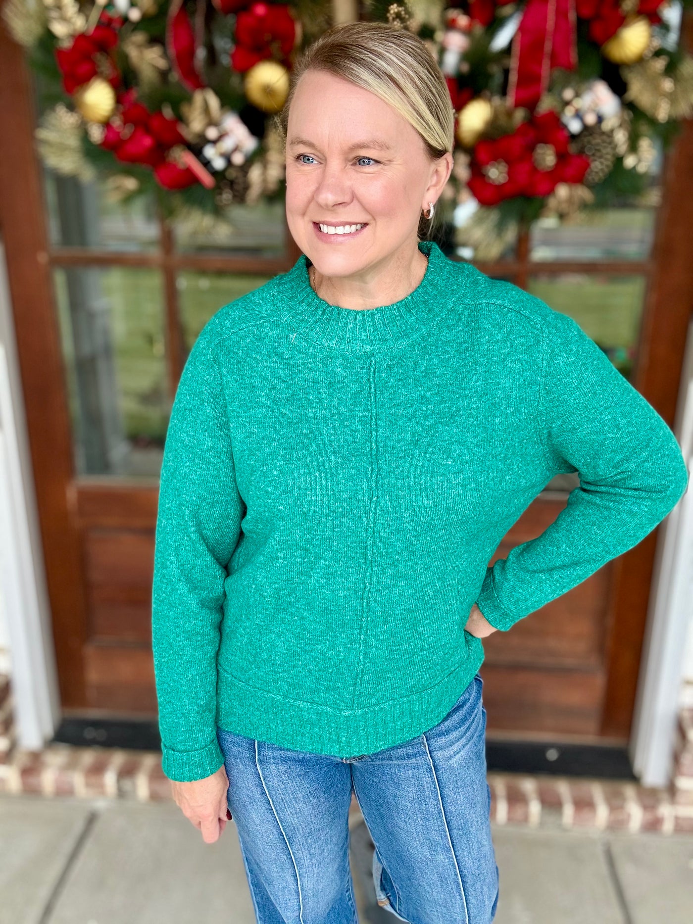 Crewneck Sweater - Dark Jade