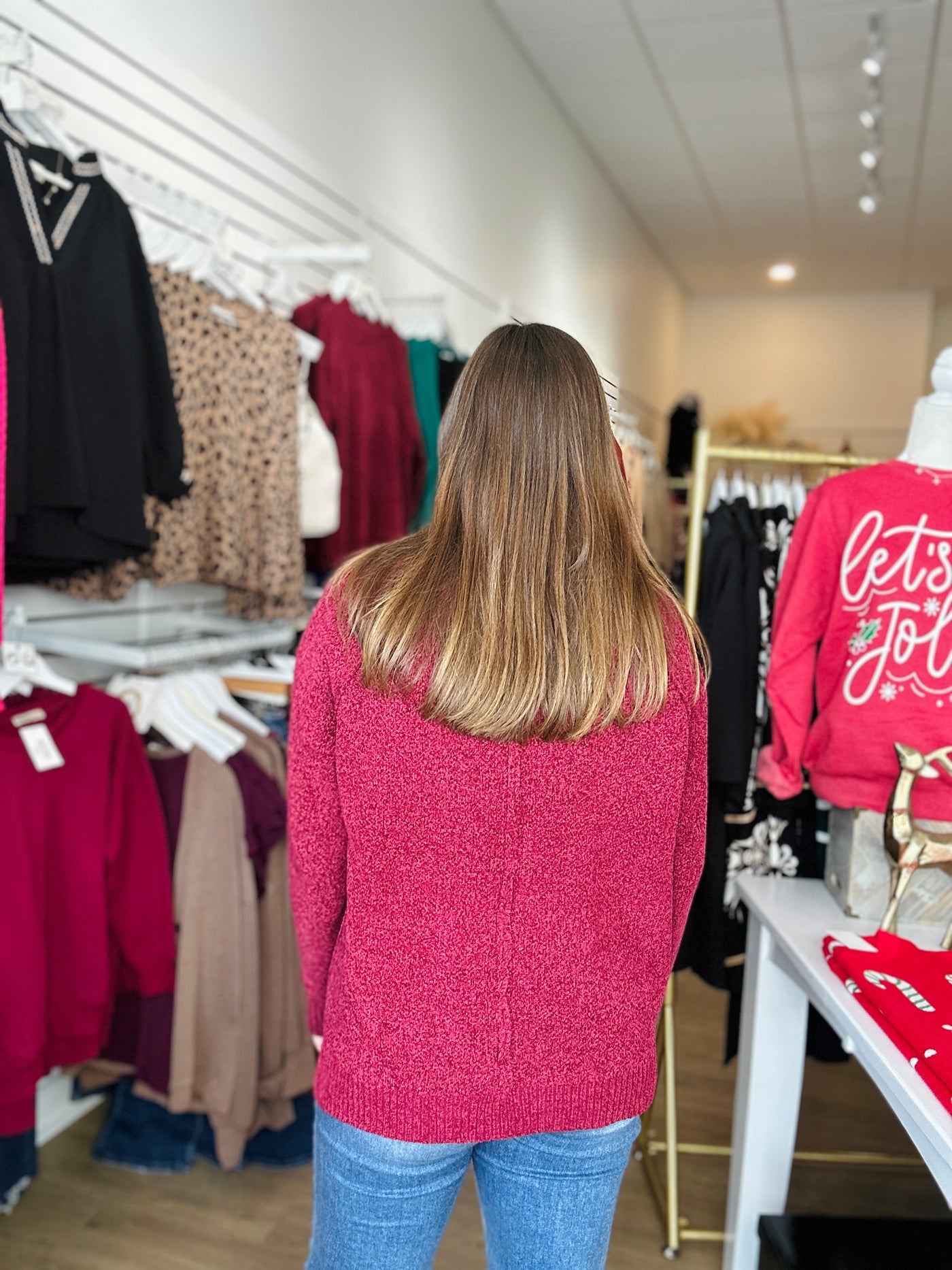 Chenille Sweater - Cabernet