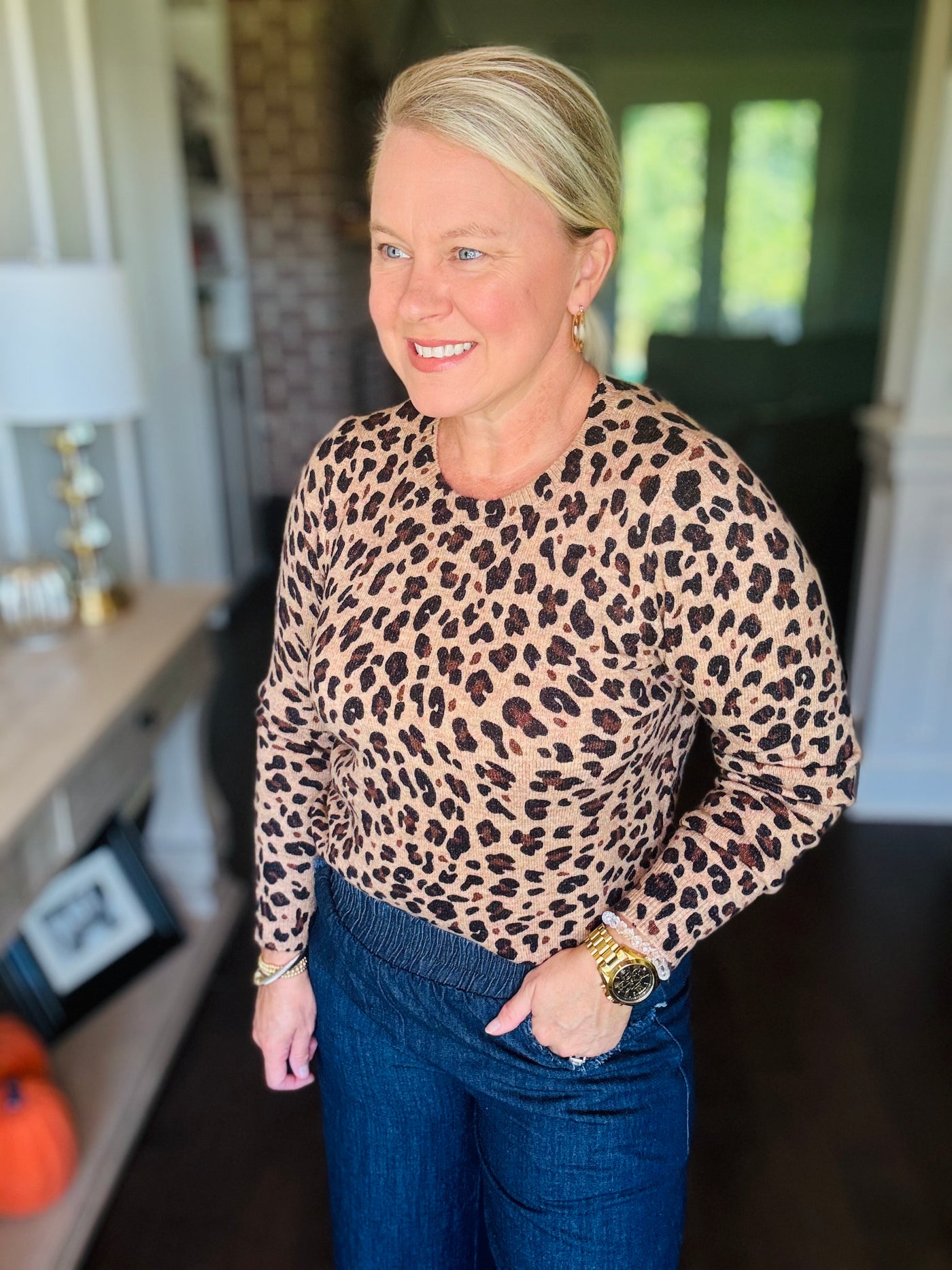 Leopard Knit - Camel