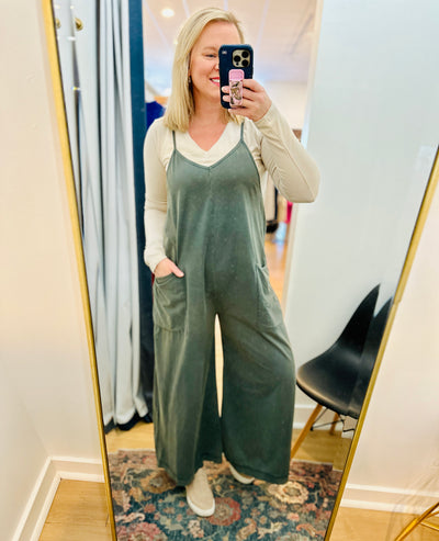 Wide Leg Jumpsuit - Ash