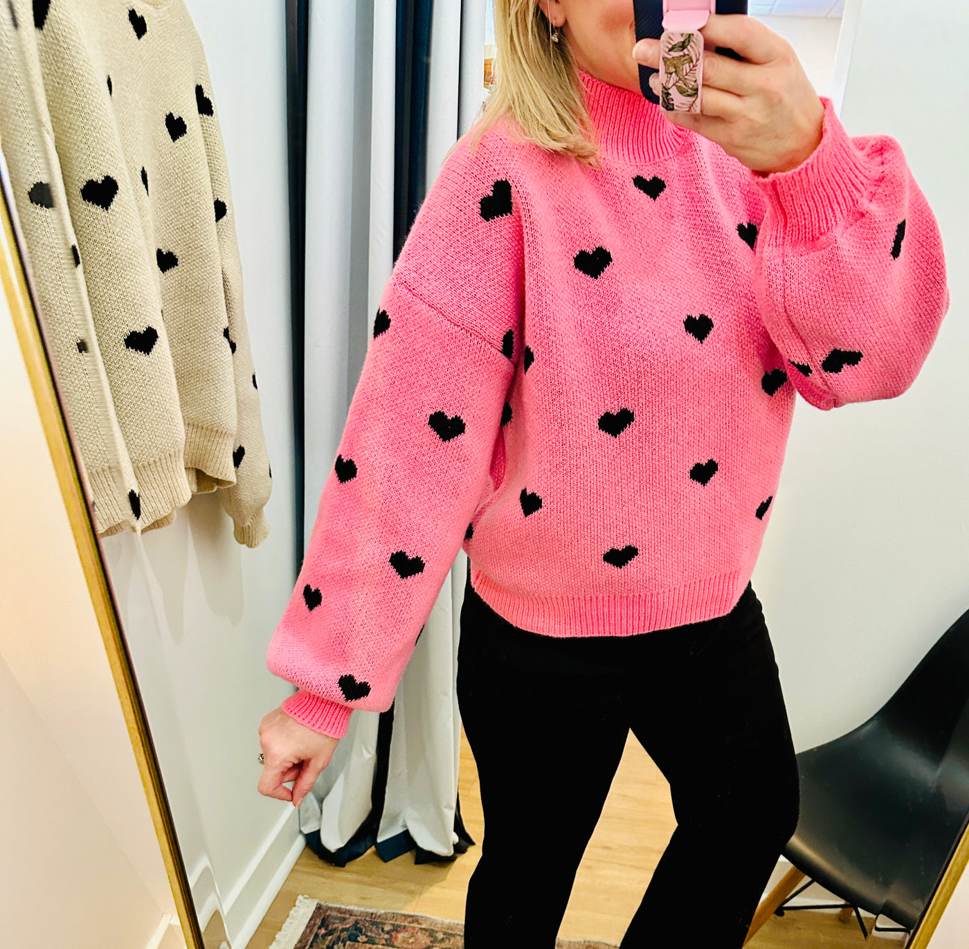 All Hearts Sweater - Pink