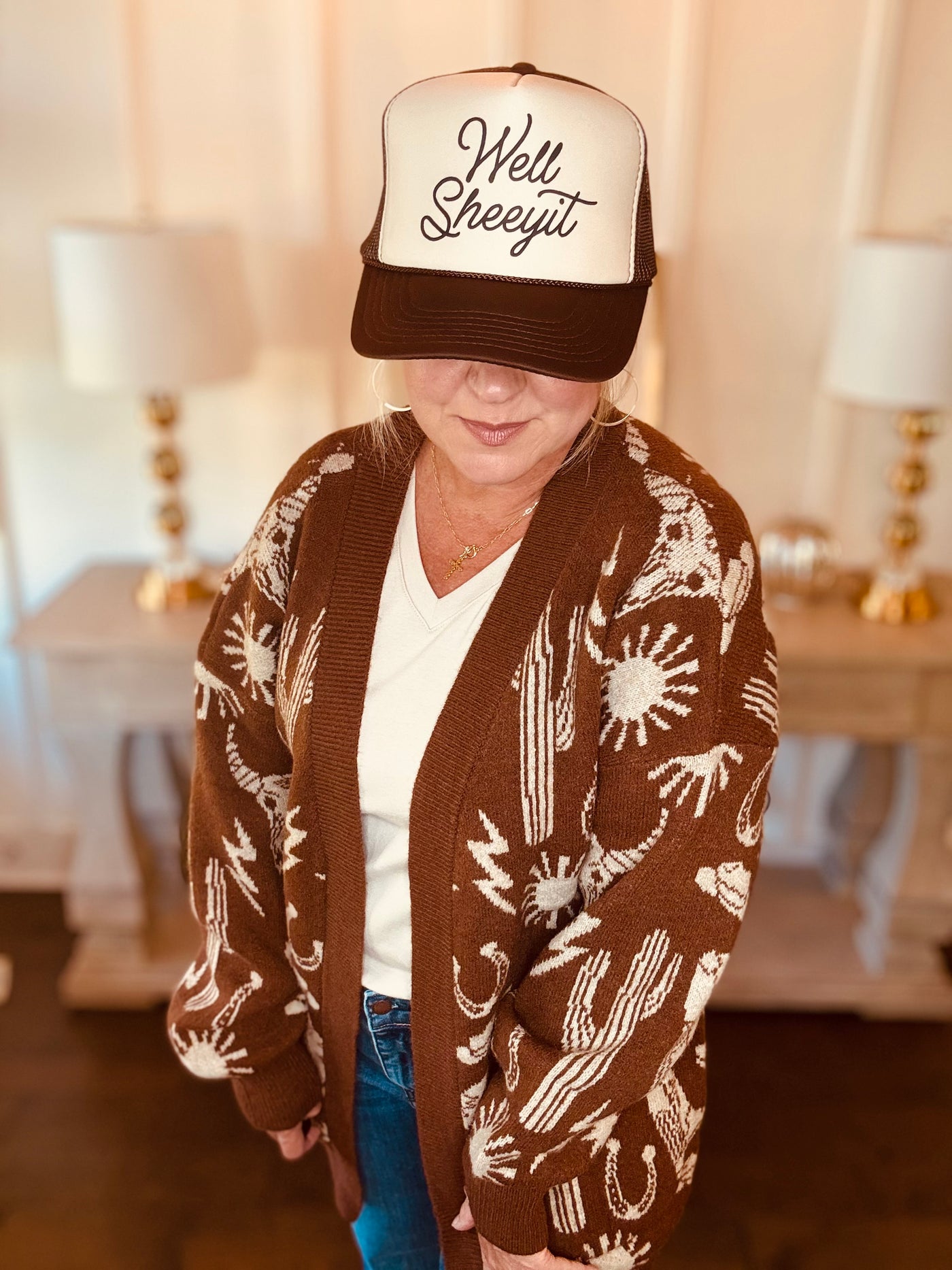 Western Cardigan - Chocolate