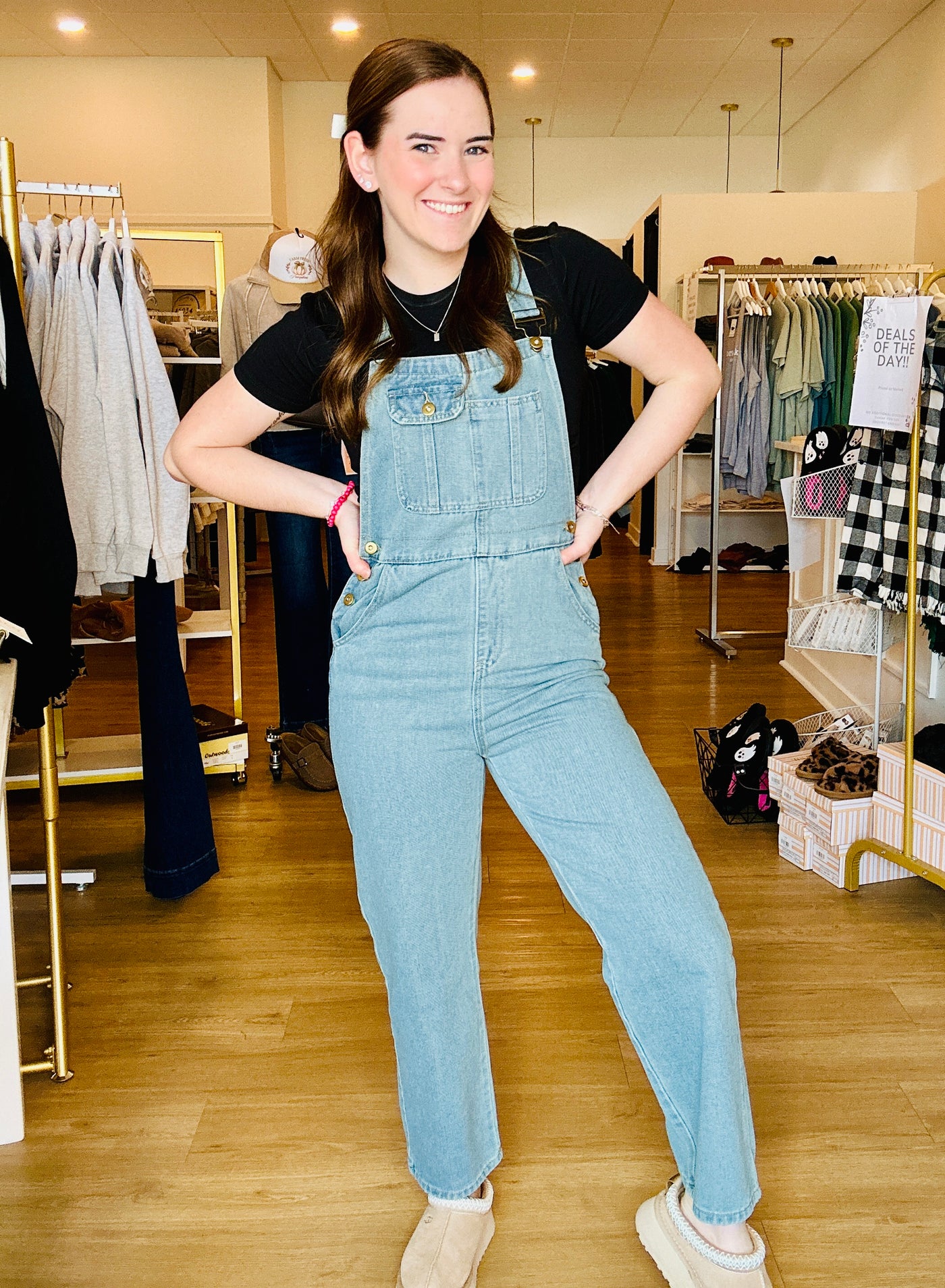 Vintage Mom Fit Denim Overalls