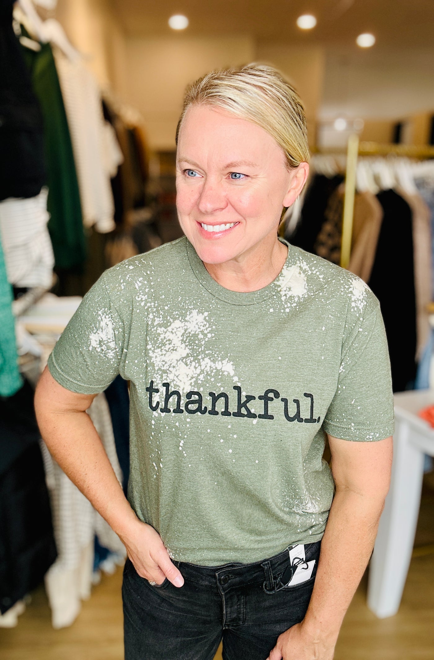 Thankful Bleached Tee