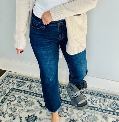 Mica - High Rise Straight Crop Denim