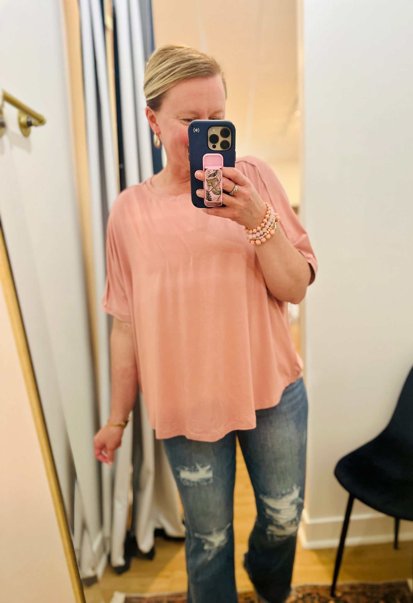 Simply Coral Super Soft Oversized Tee