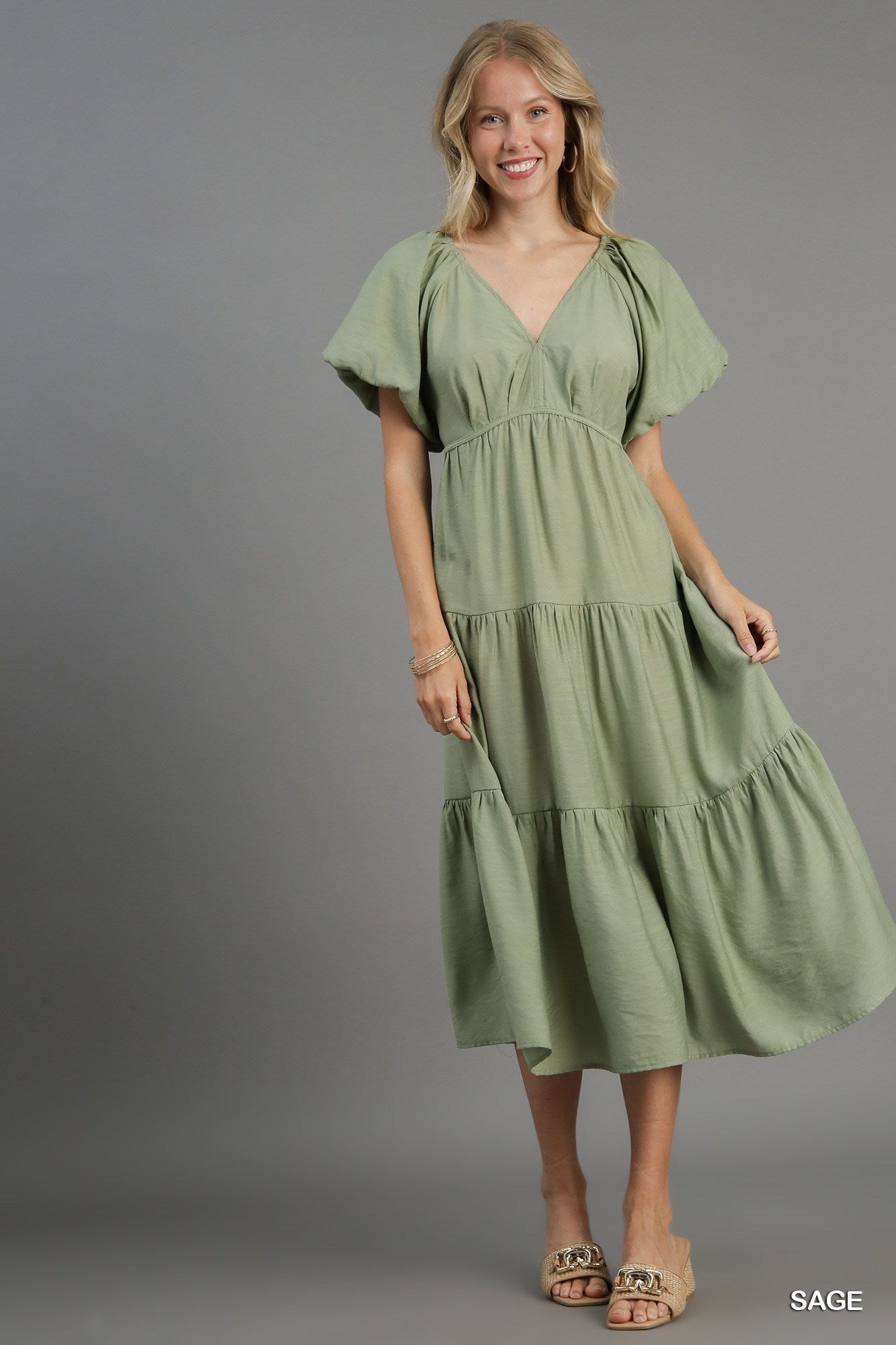 Sage Midi Dress