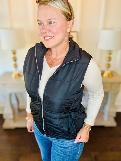 Quilted Vest - Black