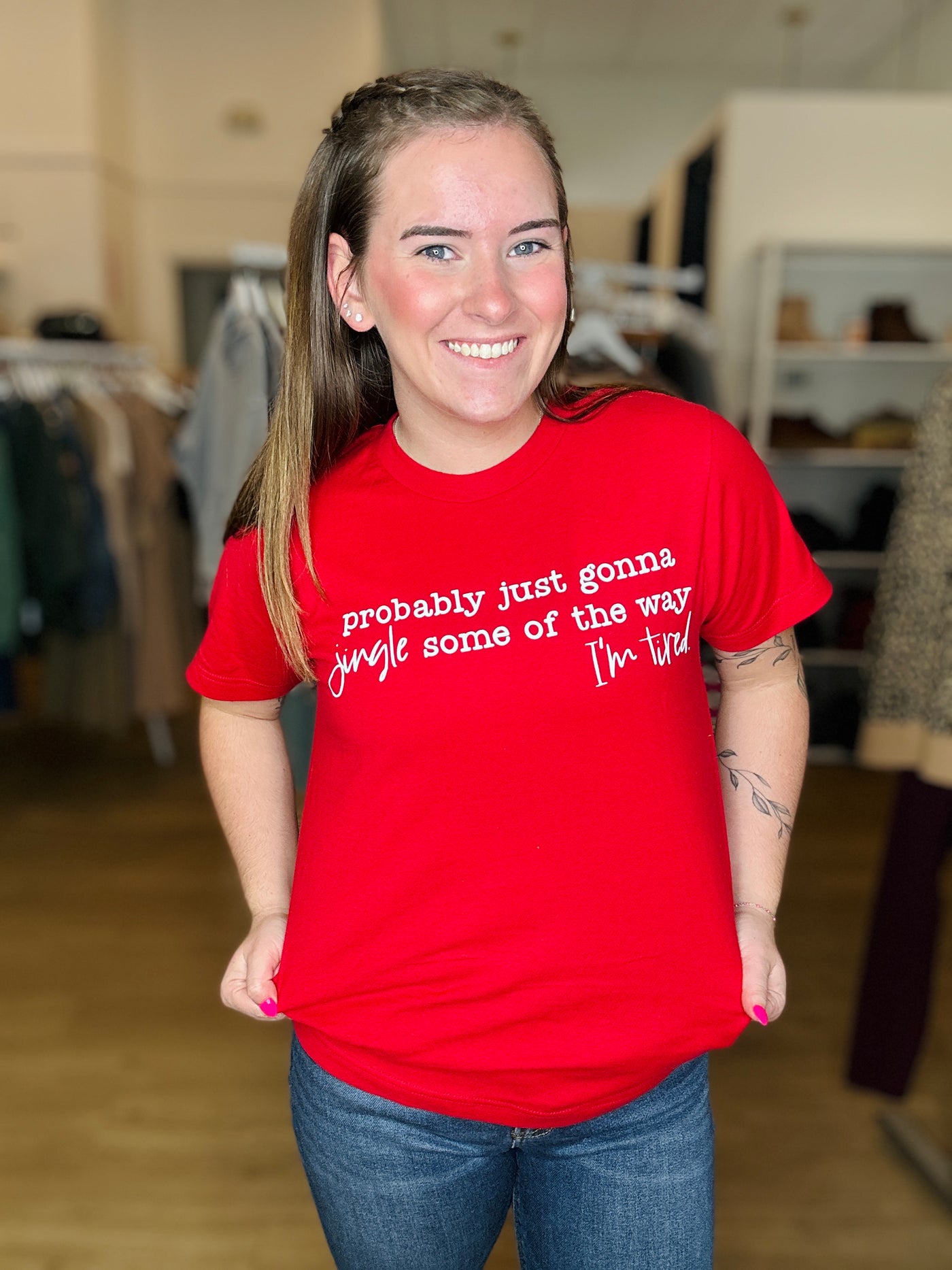 Jingle Some of the Way Tee - Red