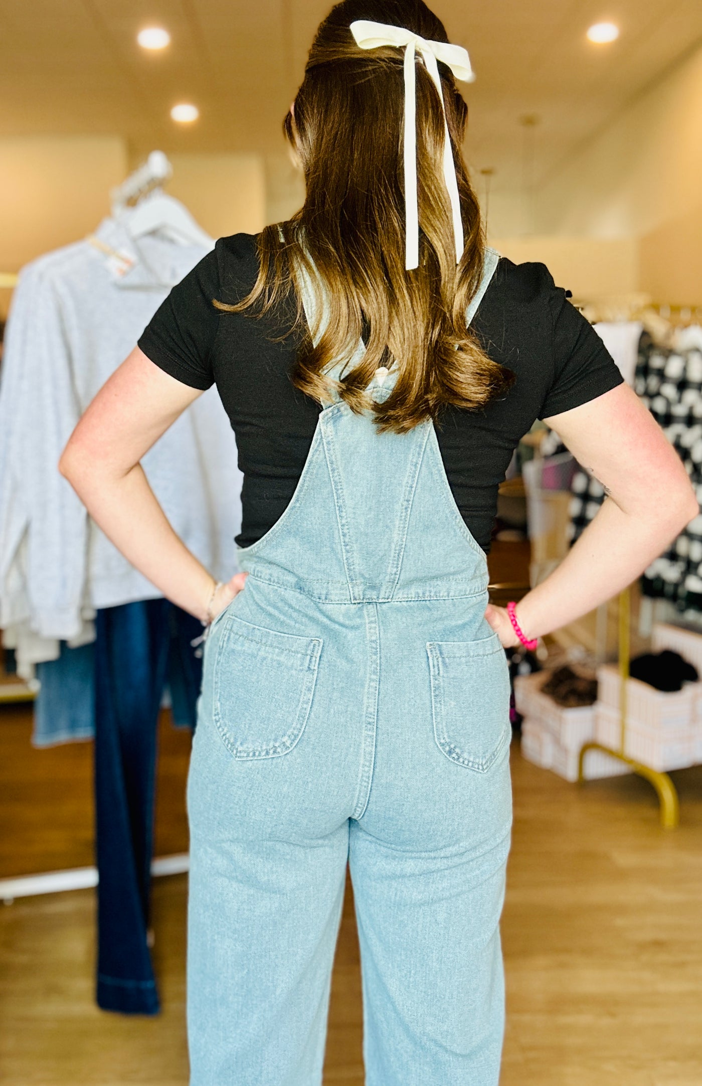 Vintage Mom Fit Denim Overalls