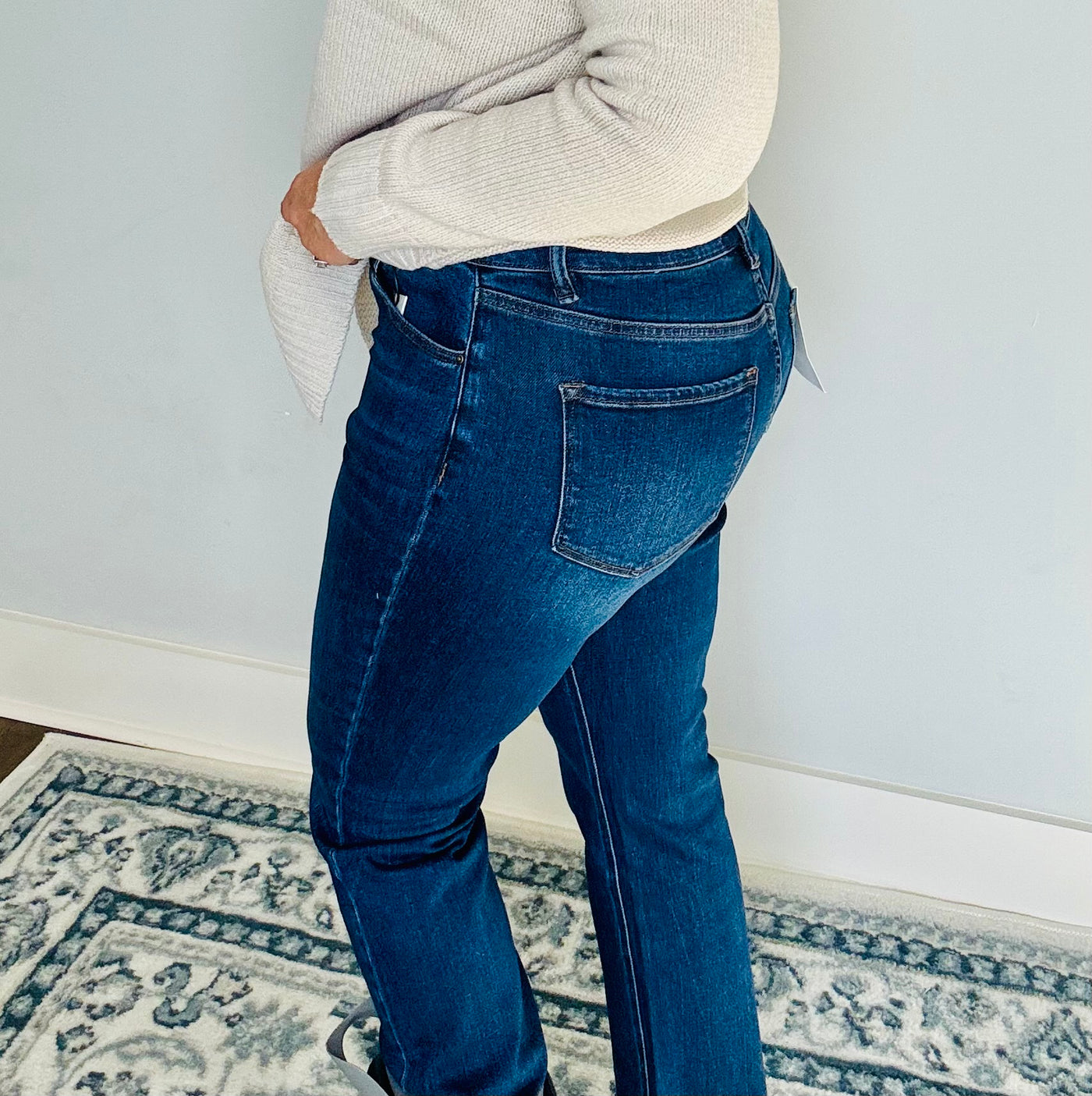 Mica - High Rise Straight Crop Denim