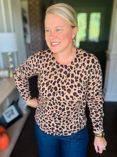 Leopard Knit - Camel