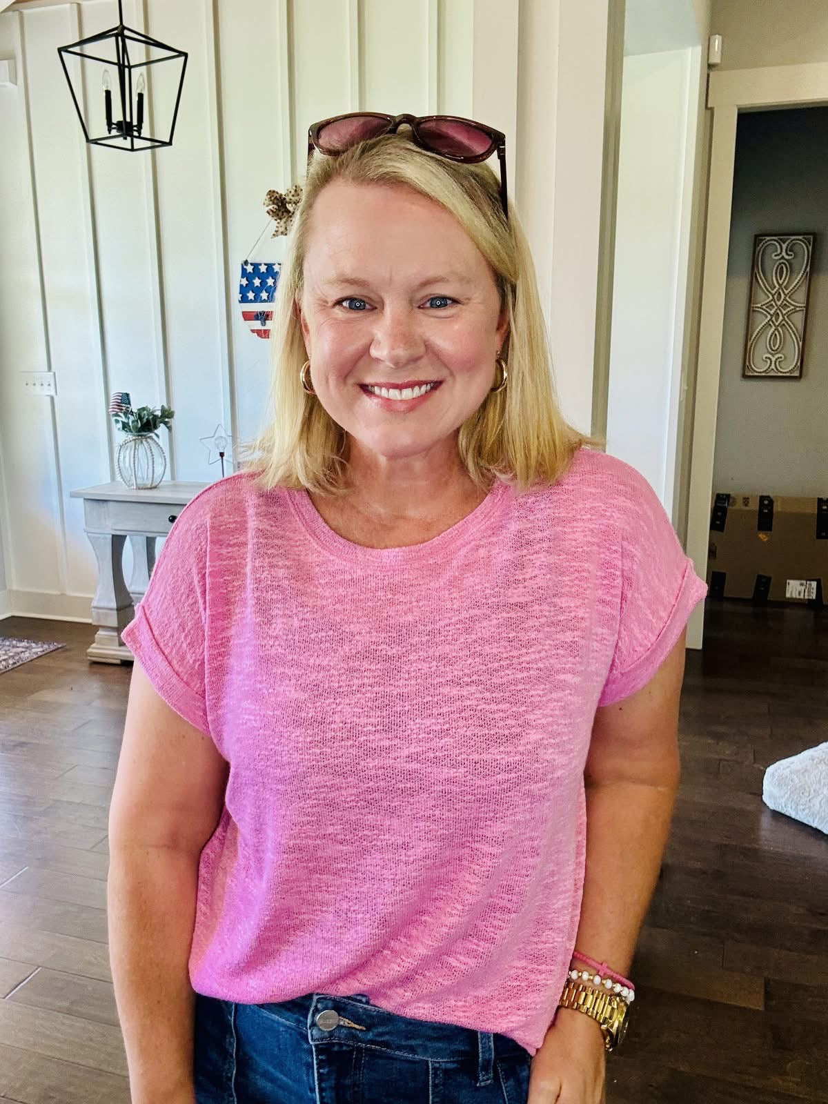 Hacci Rolled Sleeve - Candy Pink