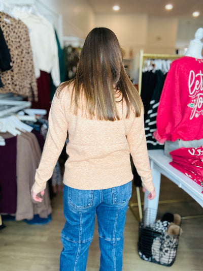 Button Sweater - Light Orange
