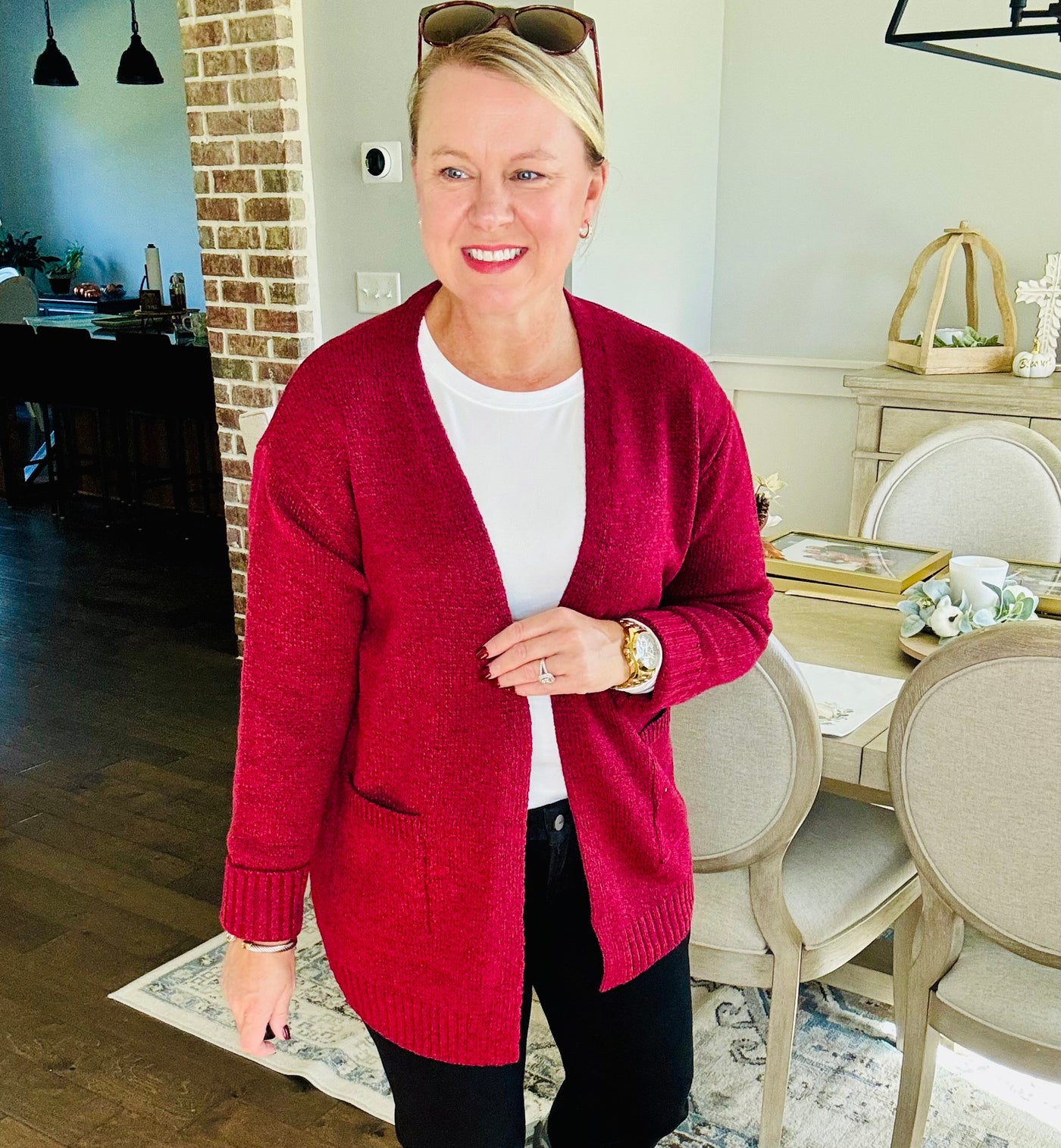 Comfy Cardigan - Cabernet