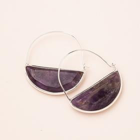 Scout - Stone Prism Hoop - Amethyst / Silver