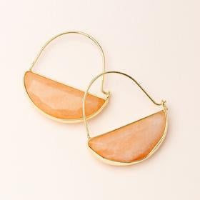 Scout - Stone Prism Hoop - Sunstone / Gold