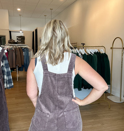 Corduroy Jumpsuit - Mocha