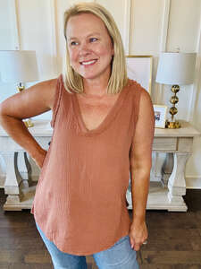Nasia Tank - Terracotta