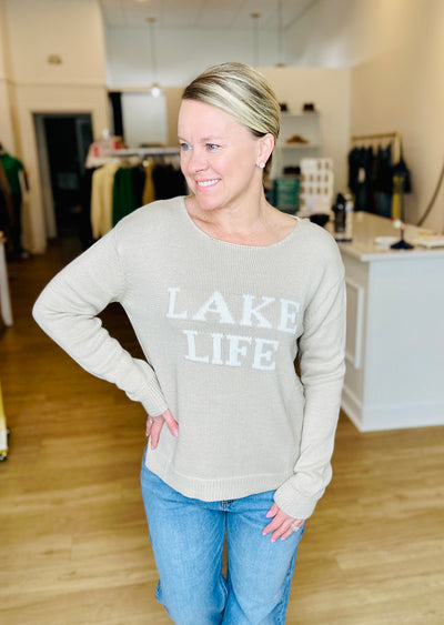 Lake Life Sweater - Taupe
