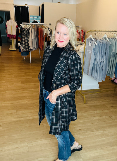 Plaid Jacket - Black