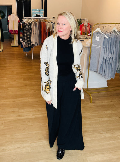 Tiger Cardigan - Beige