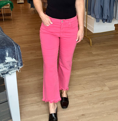 Mid Rise Straight Jeans - Pink