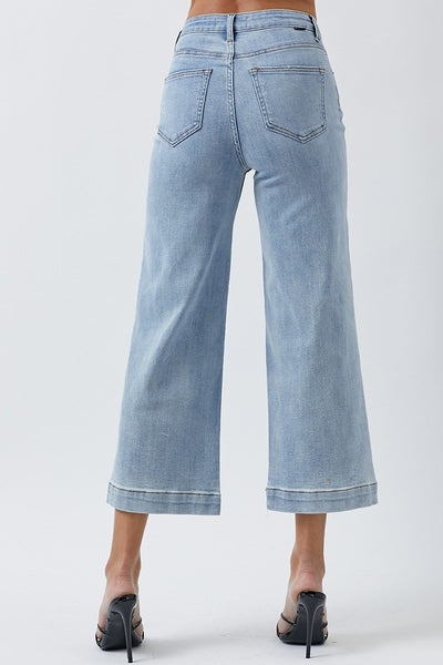 Risen - Wide Leg Crop Jeans