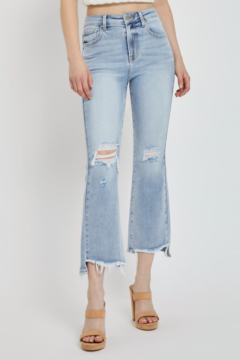 Risen - High Rise Crop Flare Jeans