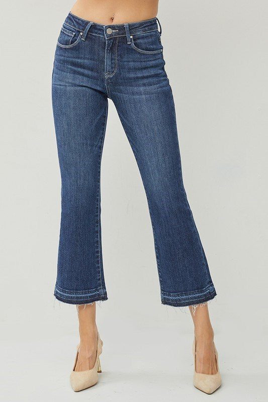 Risen - High Rise Crop Flare Jeans