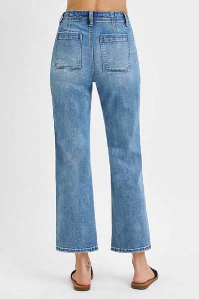 Risen - High Rise Ankle Patch Pocket Jean