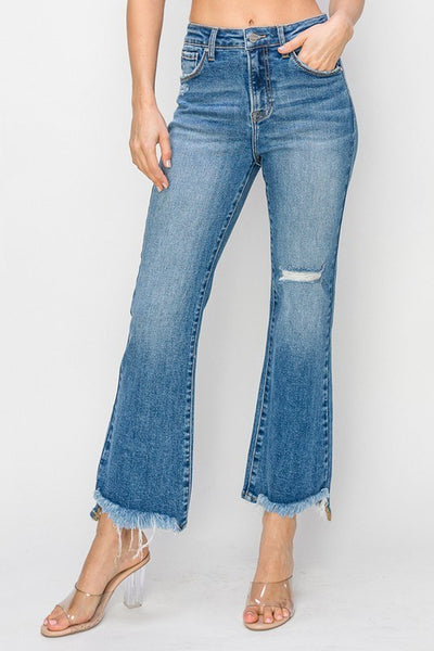 Risen - High Rise Crop Flare Jeans